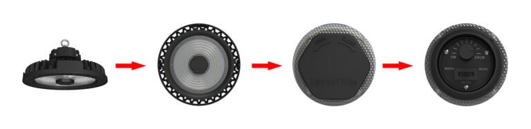 可调节功率和色温的 LED 工矿灯