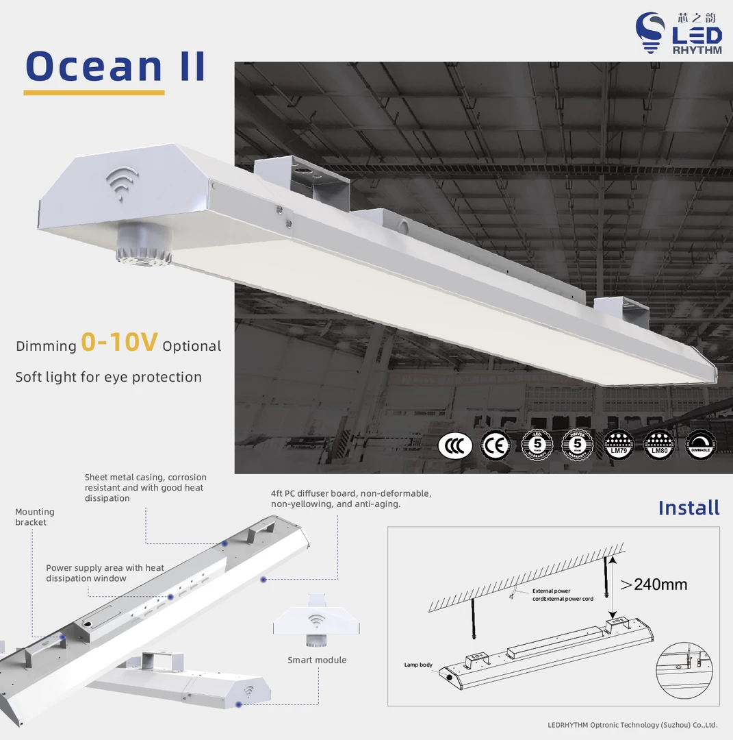 4ft linear high bay with motion sensor