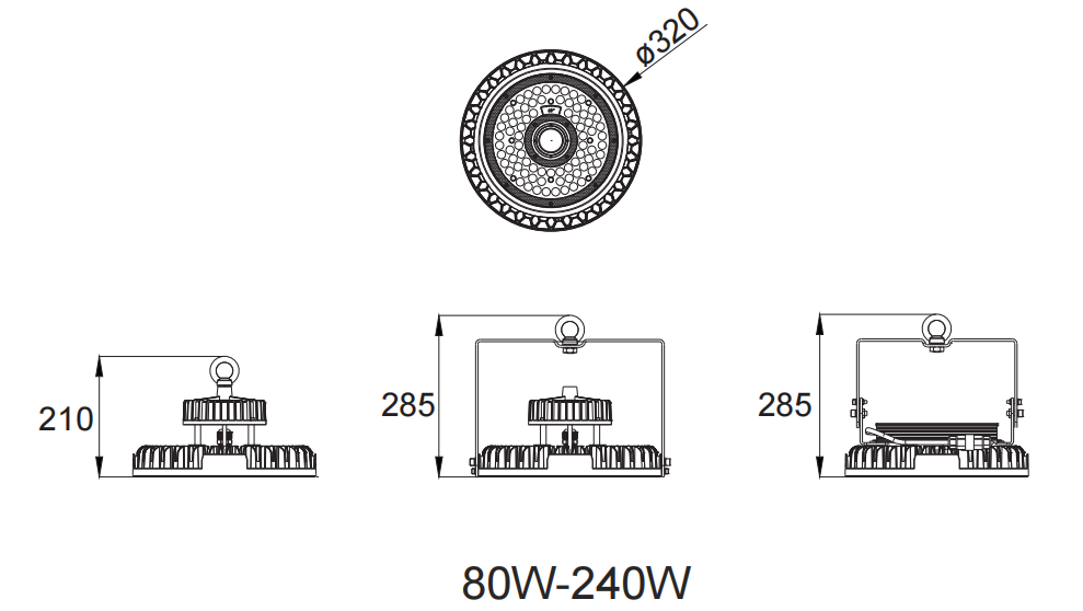 warehouse led lighting size