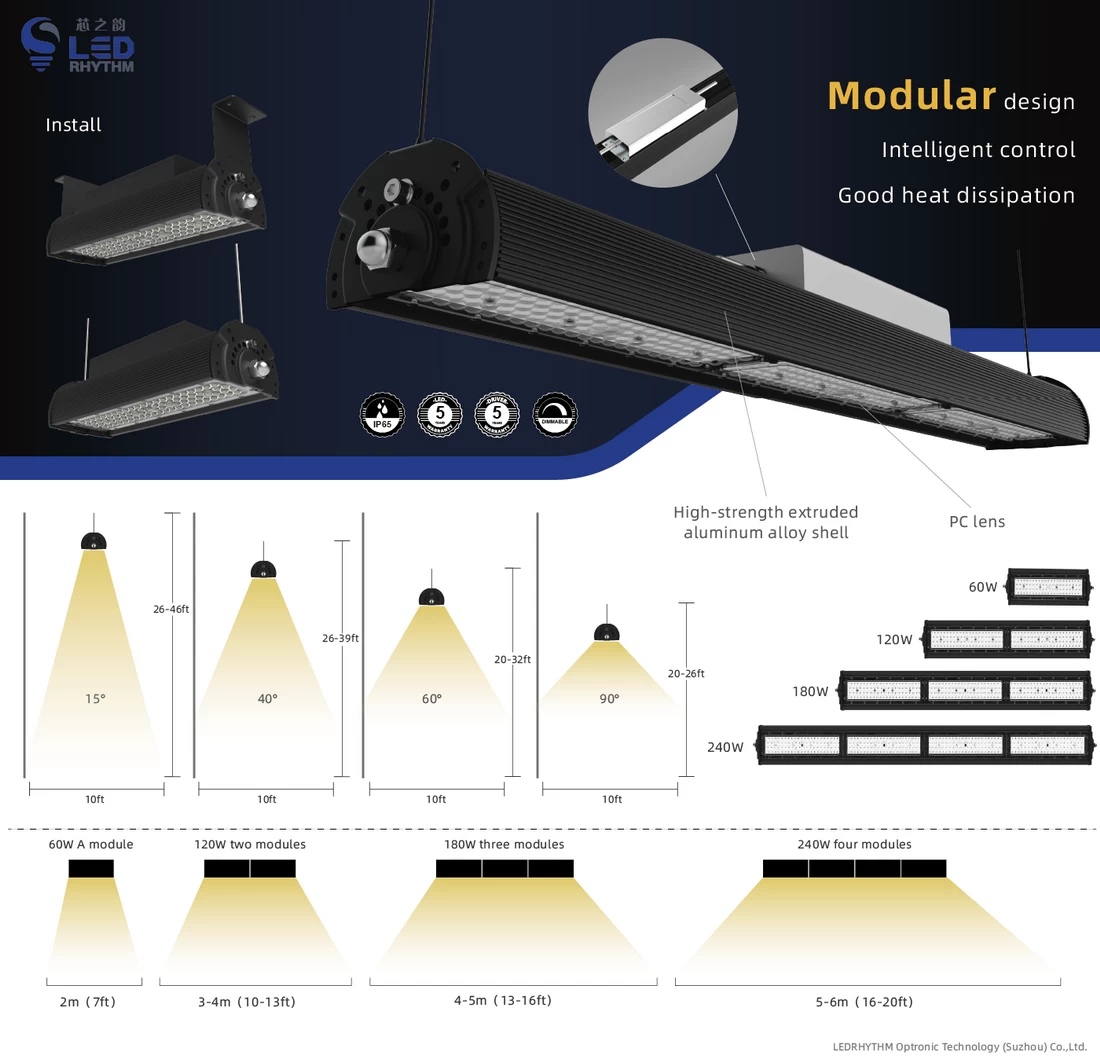 industrial linear high bay led light