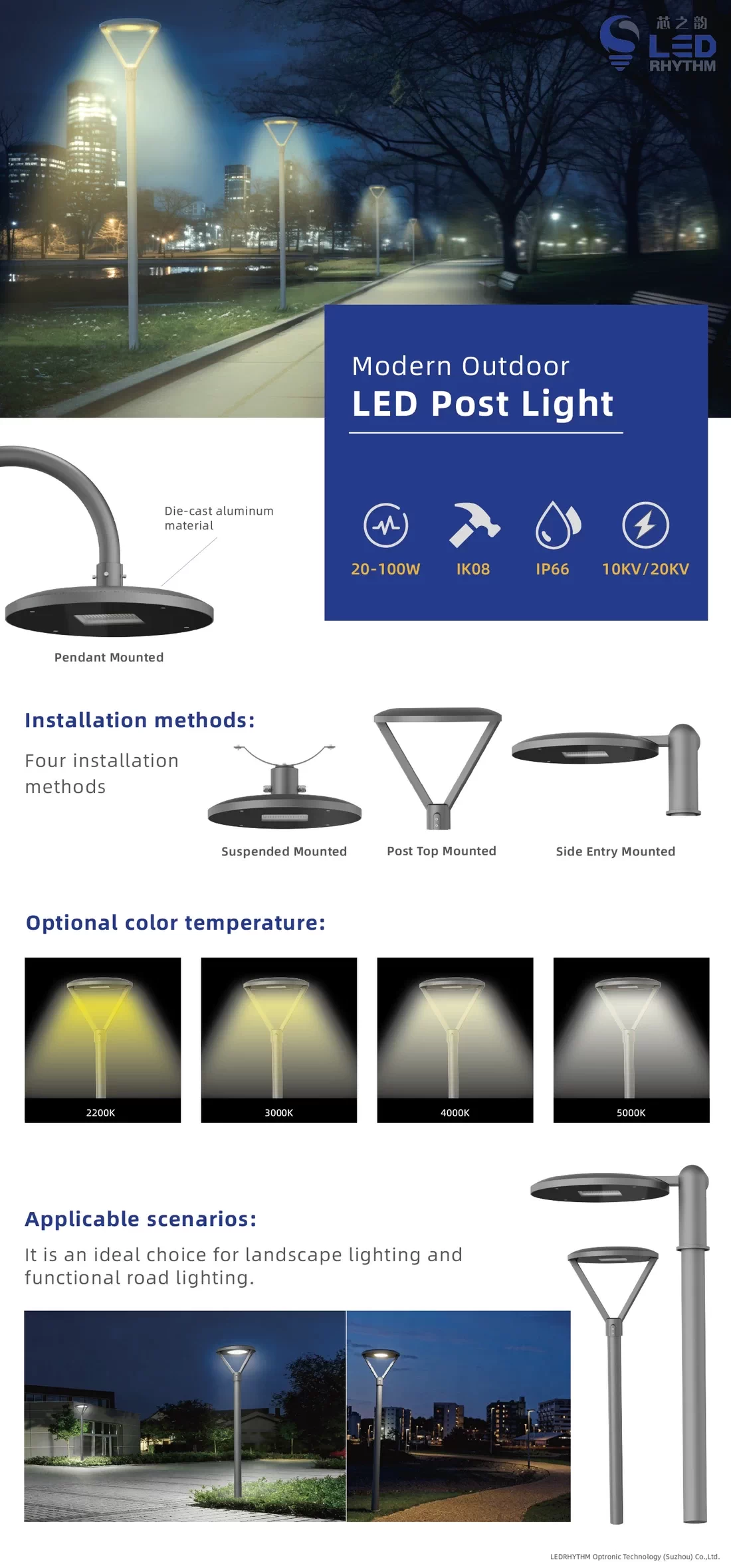 farolas de exterior modernas led