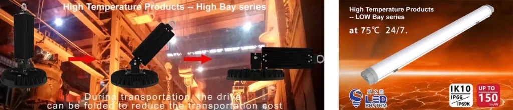 LED high temp high bay vapor tight