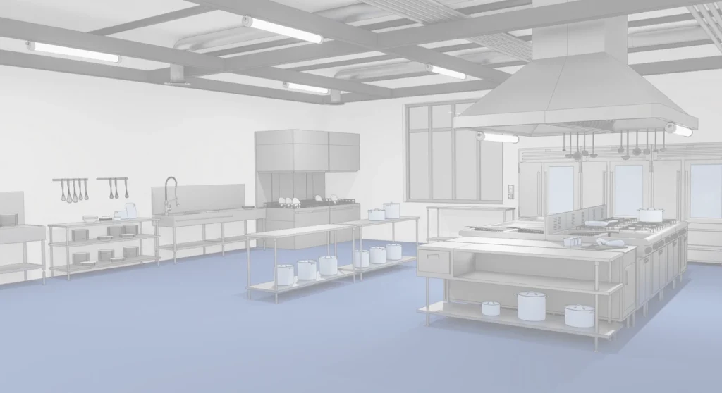 high temp kitchen tri proof led lighting