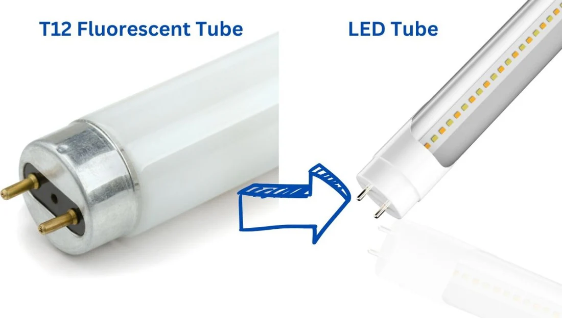 substituir lâmpada fluorescente por led