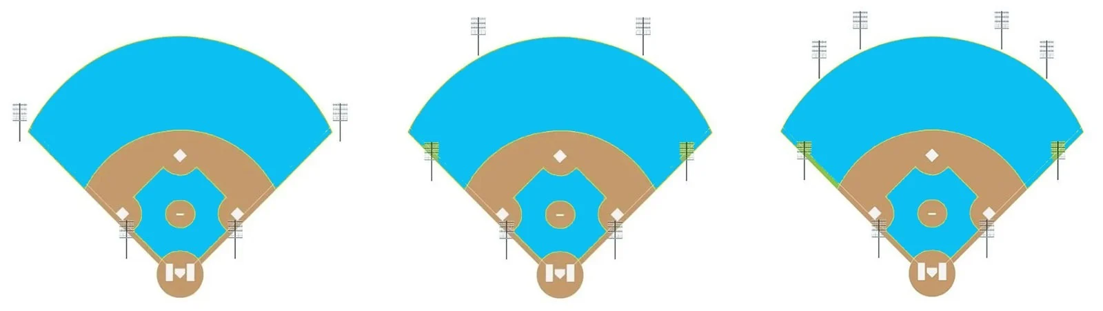Baseball Field Light Pole layout