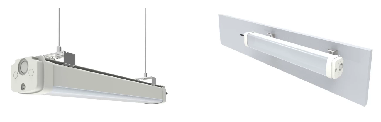 LED vapor tight lights surface suspended mount