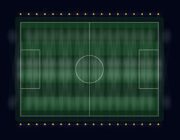 Iluminación del estadio con disposición a dos lados