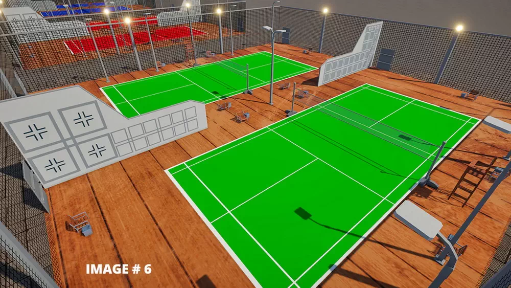 屋外バドミントンコート照明