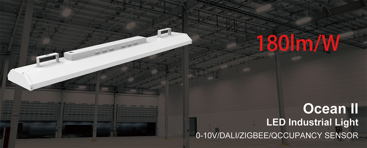 Linear LED high-ceiling lamps: breakthrough in light efficiency from 130lm/W to 180lm/W